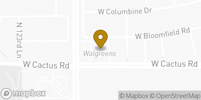 Map showing the location of ATM Walgreens in El Mirage, AZ