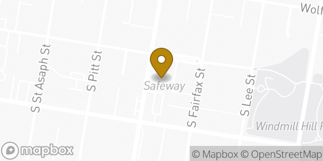 Map showing the location of Safeway in Alexandria, VA 22314