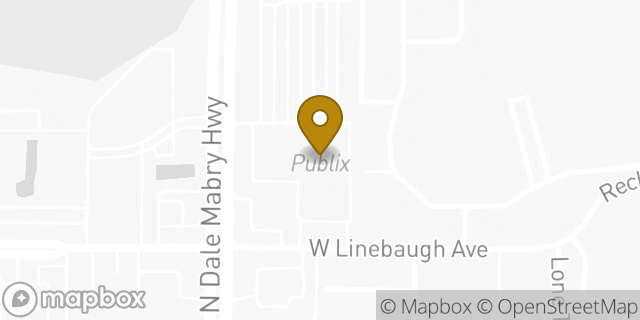 Map showing the location of Publix in Tampa, FL 33618