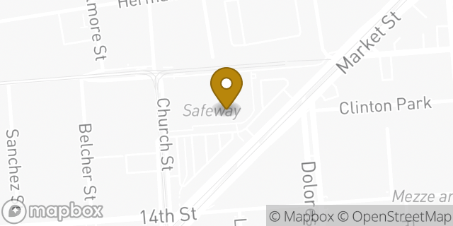 Map showing the location of Starbucks in San Francisco, CA 94114