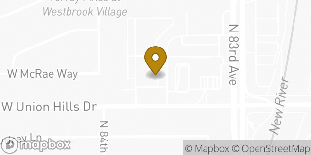 Map showing the location of AutoZone in Peoria, AZ 85382