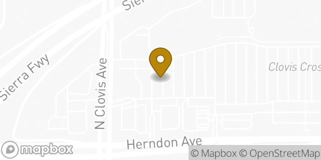 Map showing the location of HomeGoods in Clovis, CA 93611