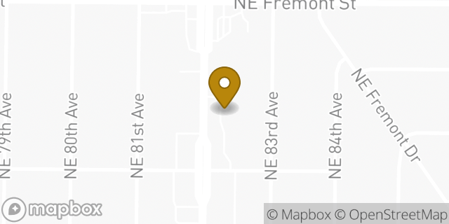 Map showing the location of McDonald's in Portland, OR 97220
