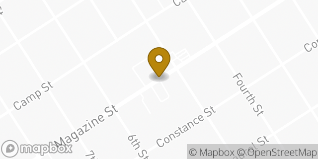 Map showing the location of Starbucks in New Orleans, LA 70115