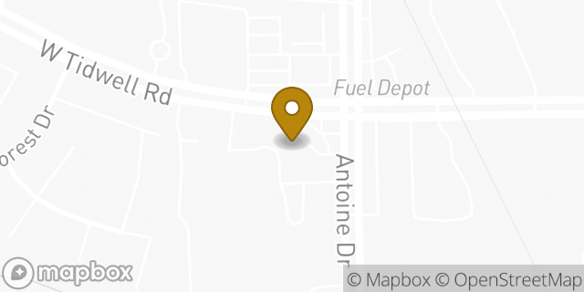 Map showing the location of Amazon Locker - Audenzia in Houston, TX 77091