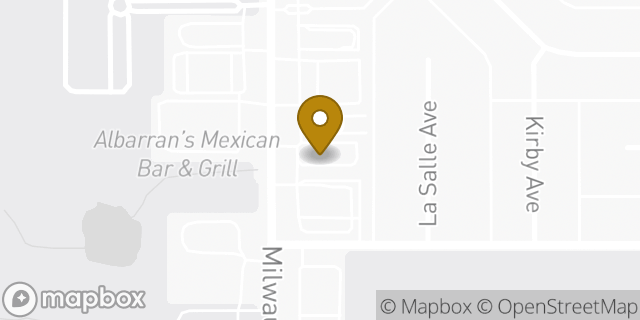Map showing the location of Dunkin' in Lubbock, TX 79424