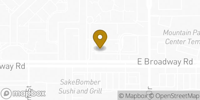 Map showing the location of Dunkin' in Tempe, AZ 85282