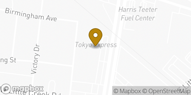 Map showing the location of Papa John's Pizza in Norfolk, VA 23505