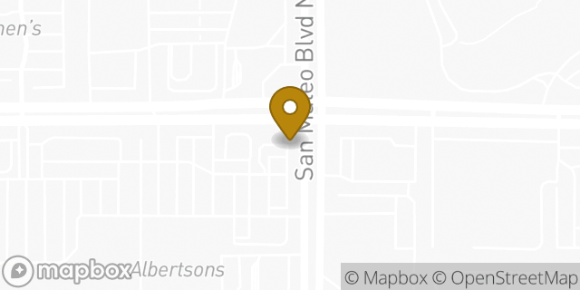Map showing the location of Chipotle Mexican Grill in Albuquerque, NM 87110