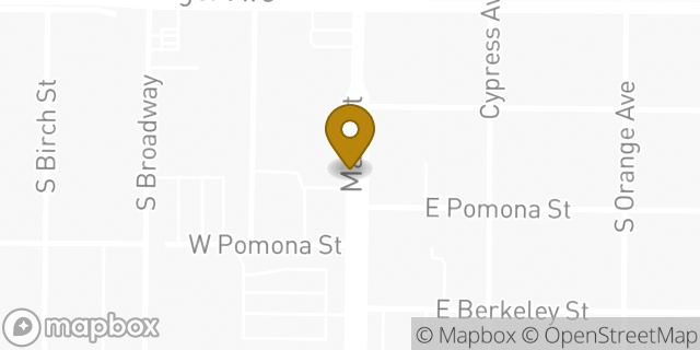 Map showing the location of Hertz in Santa Ana, CA 92707