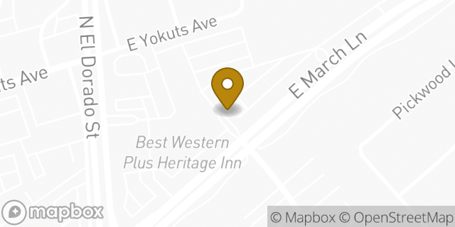 Map showing the location of Budget Car Rental in Stockton, CA 95207