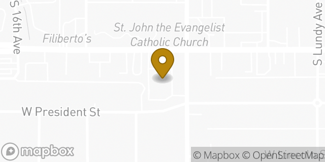 Map showing the location of Walgreens in Tucson, AZ 85713
