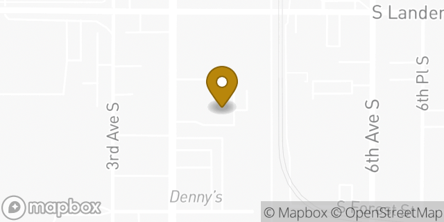 Map showing the location of Avis Car Rental in Seattle, WA 98134