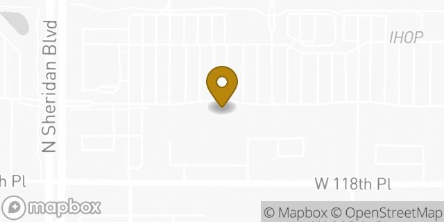 Map showing the location of Amazon Locker - Rhydian in Broomfield, CO 80020
