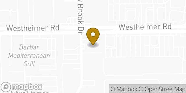 Map showing the location of AutoZone in Houston, TX 77063