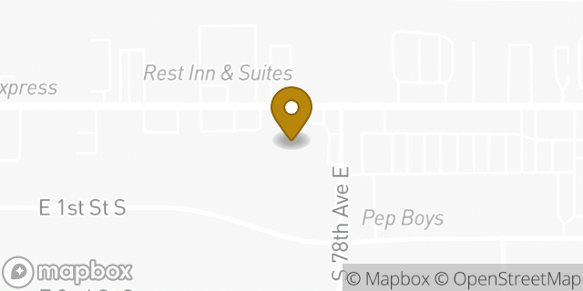 Map showing the location of EZPAWN in Tulsa, OK 74115