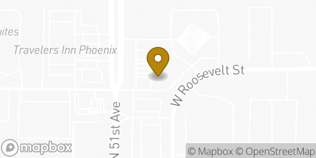 Map showing the location of Amazon Locker - Refectory in Phoenix, AZ 85043