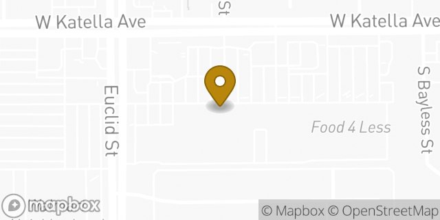 Map showing the location of Amazon Locker - Cation in Anaheim, CA 92802