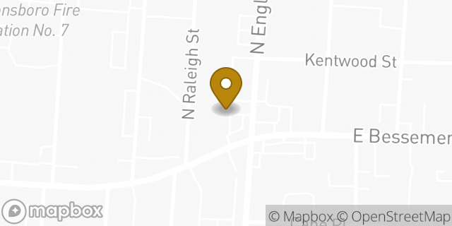 Map showing the location of Amazon Locker - Jacy in Greensboro, NC 27405