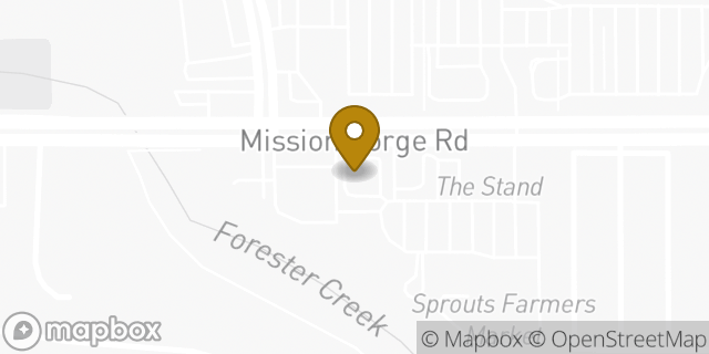 Map showing the location of Starbucks in Santee, CA 92071