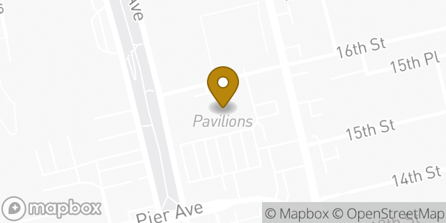 Map showing the location of Vons Bakery in Hermosa Beach, CA 90254