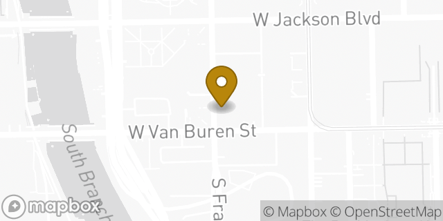 Map showing the location of Budget Car Rental in Chicago, IL 60606