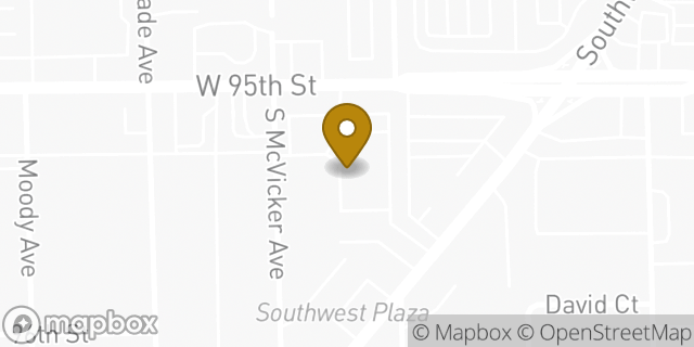 Map showing the location of Walgreens in Oak Lawn, IL