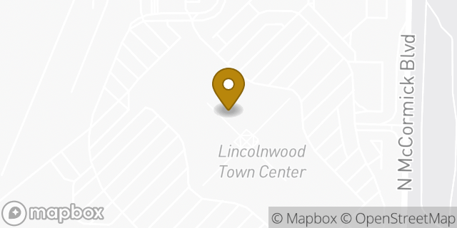 Map showing the location of Kids Foot Locker in Lincolnwood, IL 60712