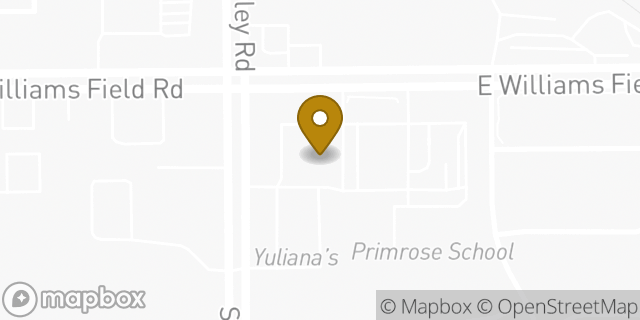 Map showing the location of ATM Walgreens in Gilbert, AZ