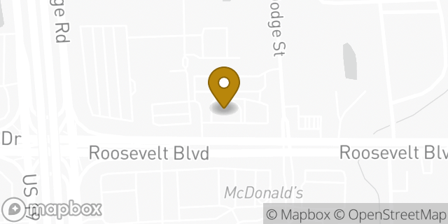 Map showing the location of Starbucks in Largo, FL 33760