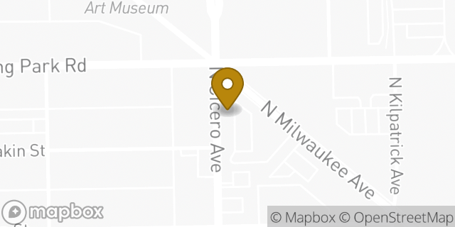 Map showing the location of Amazon Locker - Juventas in Chicago, IL 60641