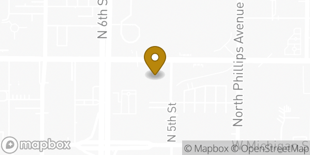 Map showing the location of Starbucks in Milwaukee, WI 53203