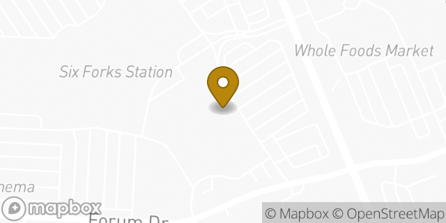 Map showing the location of CVS Pharmacy in Raleigh, NC 27615
