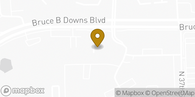 Map showing the location of Amazon Locker - Clove in Tampa, FL 33613