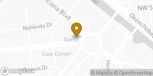 Map showing the location of Subway in Miami Springs, FL 33166