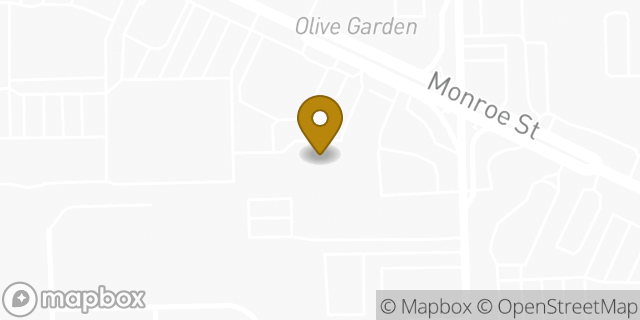 Map showing the location of Chuck E. Cheese in Toledo, OH 43623