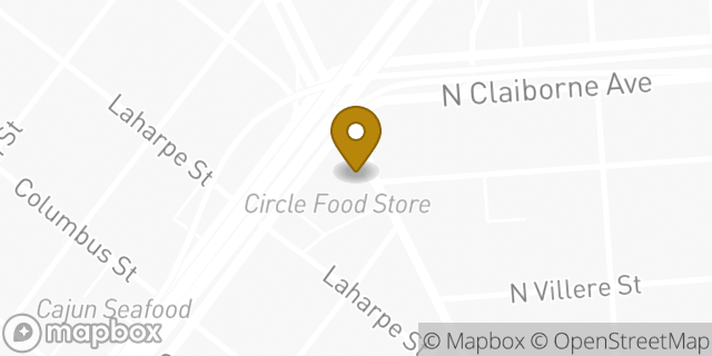Map showing the location of Amazon Locker - Yuga in New Orleans, LA 70116