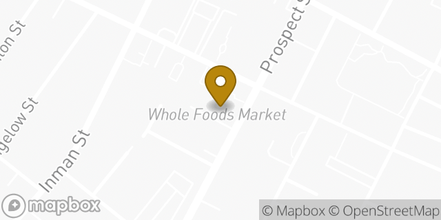 Map showing the location of Whole Foods Market in Cambridge, MA 02139