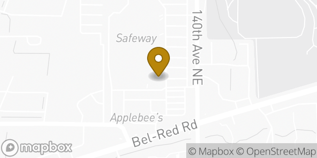 Map showing the location of Starbucks in Bellevue, WA 98005