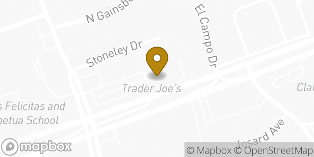 Map showing the location of Trader Joe's in Pasadena, CA 91107