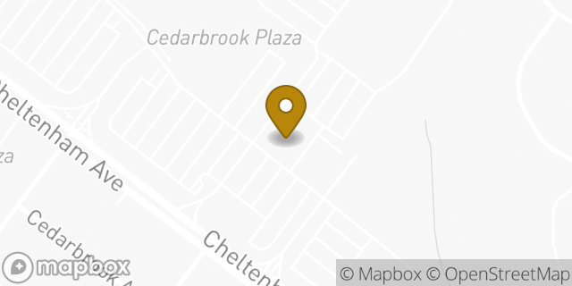 Map showing the location of Foot Locker Community Store in Wyncote, PA 19095