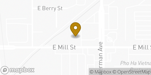Map showing the location of Starbucks in San Bernardino, CA 92408