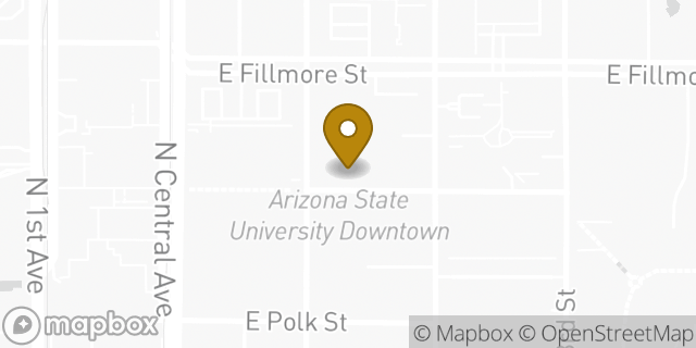 Map showing the location of Starbucks in Phoenix, AZ 85004