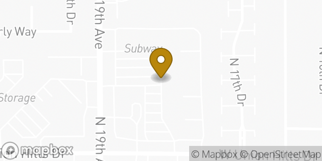 Map showing the location of Dunkin' Donuts in Phoenix, AZ 85027