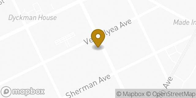 Map showing the location of Chase Bank in New York, NY 10034