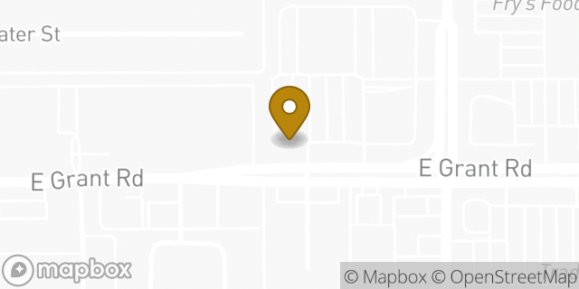 Map showing the location of E. Grant in Tucson, AZ 85712