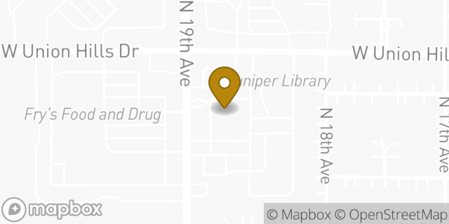 Map showing the location of Walgreens in Phoenix, AZ 85023