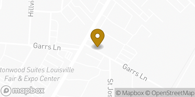 Map showing the location of Byerly Ford Inc in Louisville, KY 40216