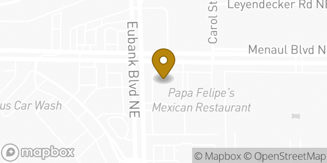 Map showing the location of Walgreens in Albuquerque, NM 87112
