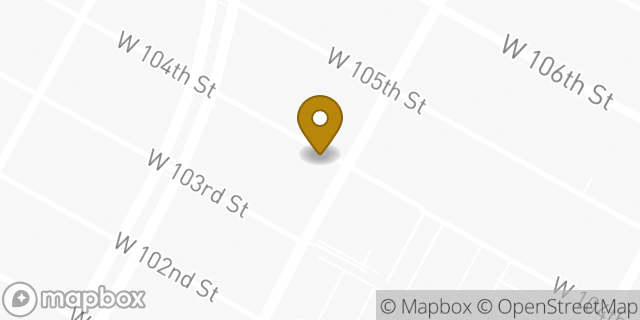 Map showing the location of Papa Johns in New York, NY 10025